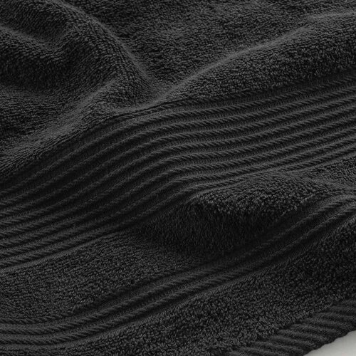 Douceur d int&amp;eacute;rieur Črna frotirna bombažna brisača 70x130 cm Tendresse &amp;ndash; Slike