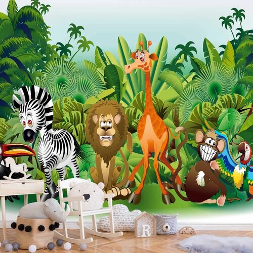  Foto tapeta - Jungle Animals 400x280 Vodootporna Slike