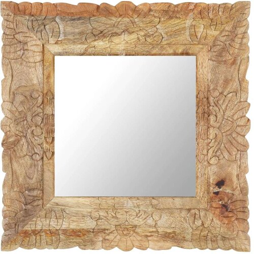  Ogledalo 50x50 cm trden mangov les Cene
