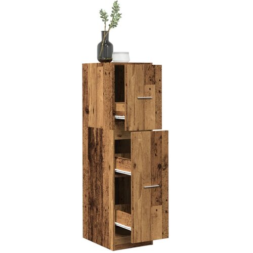 VidaXL Ormarić za lijekove boja starog drvo 30x41x118 cm drveni Slike