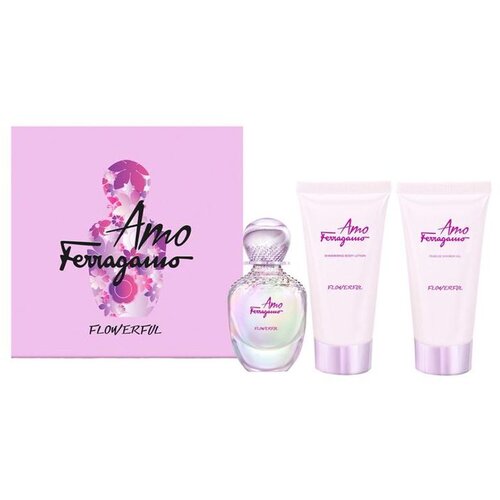 Salvatore Ferragamo Amo Ferragamo Flowerful EDT 50 ml + SG 50 ml + BL 50 ml (woman) Slike