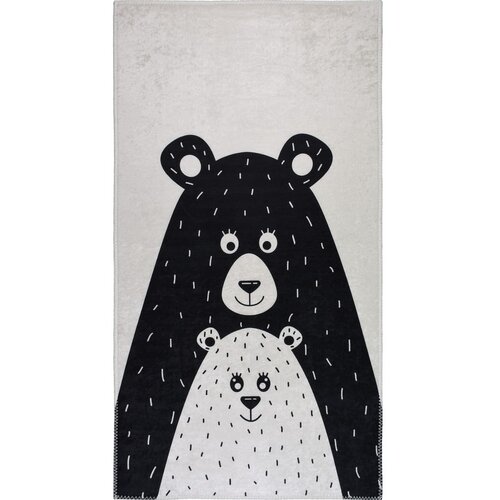 Vitaus Crno-bijeli periv dječji tepih 100x160 cm Bear Family &amp;ndash; Slike