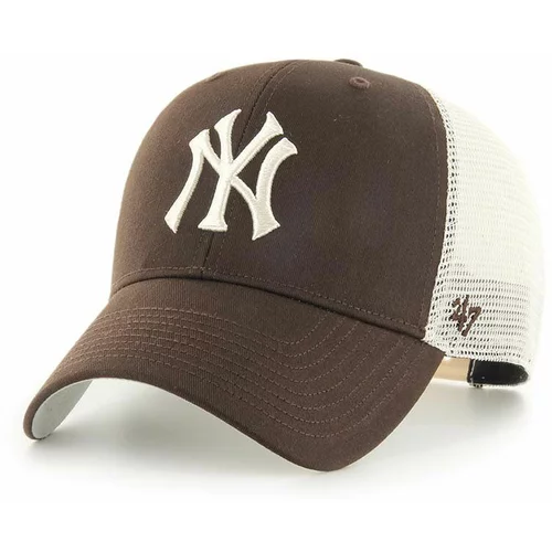 47 Brand Kapa s šiltom MLB New York Yankees rjava barva