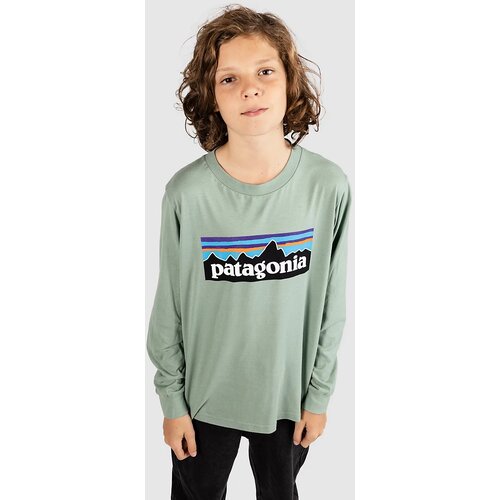 Patagonia P-6 Logo Kids Longsleeve T-Shirt ellwood green Cene