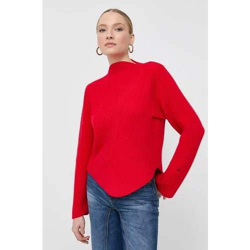 Victoria Beckham Volnen pulover ženski, rdeča barva