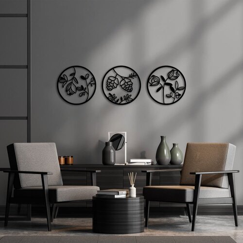 Wallity Metalna zidna dekoracija Floral - Cijene