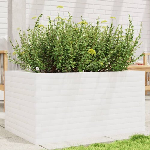 vidaXL Vrtna sadilica bijela 90x60x45,5 cm od masivne borovine Cijene
