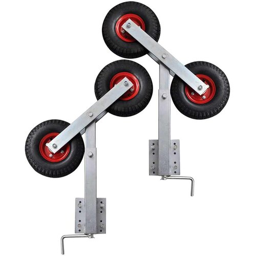  2-dijelni set držača za prikolicu za brod s duplim kotačima 59 - 84 cm Narančasta Slike