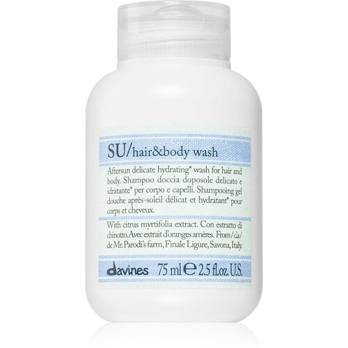 DAVINES SU Hair&Body Wash gel za prhanje in šampon 2v1 75 ml Cene