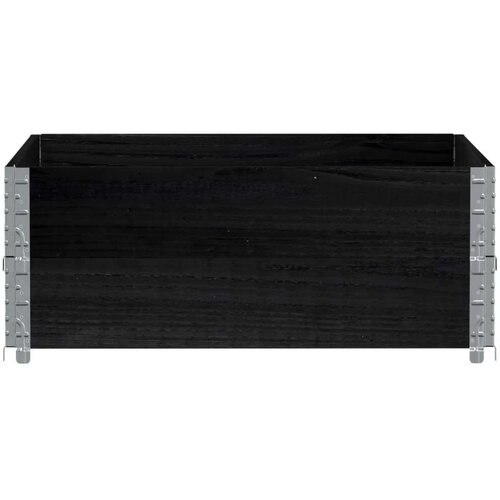 vidaXL okviri za palete 2 kom crni 100x100 cm od masivne borovine Cene