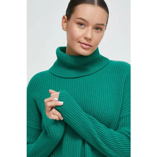 United Colors Of Benetton Volnen pulover ženski, zelena barva