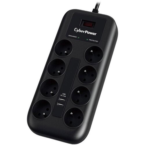 Cyberpower P0820SUF0-DE Surge protector 8x Schuko CEE 7/7P, MOV technology, 1.8m cable Cene
