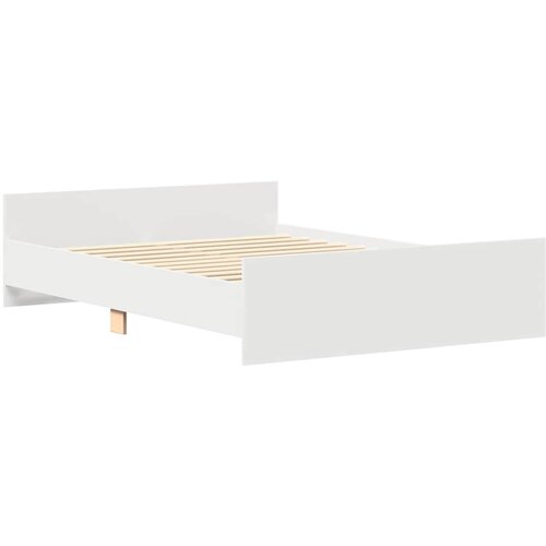  Okvir kreveta s uzglavljem i podnožjem bijeli 135 x 190 cm Slike