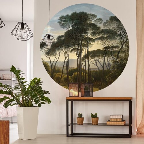 WallArt Okrogla tapeta Umbrella Pines in Italy 190 cm Slike