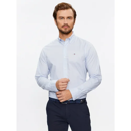 Gant Srajca Slim Poplin 3000102 Modra Regular Fit