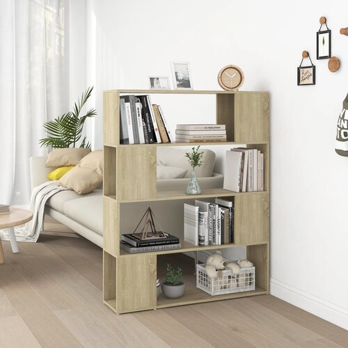 The Living Store Knjižna omara za razdelitev prostora sonoma hrast 100x24x124 cm - Knjižna Omara Za Razdelitev Prostora, (21431694) Slike