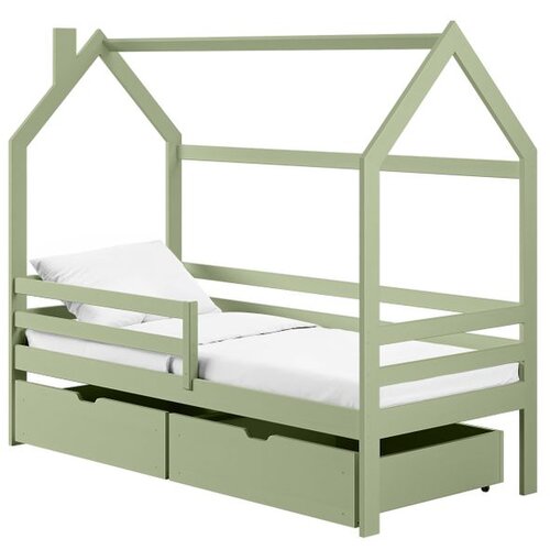  Drveni dječji krevet Lila s ladicom - olive - 190x90 cm - Madrac PE pjena 8 cm-spužvasti madrac Slike