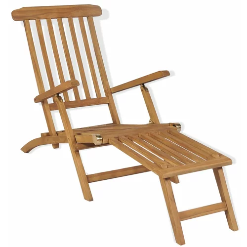  stolica s naslonom za noge masivna tikovina