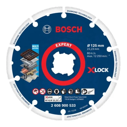 Bosch EXPERT X-LOCK dij.Plo.za met.125x22.23mm - 2608900533