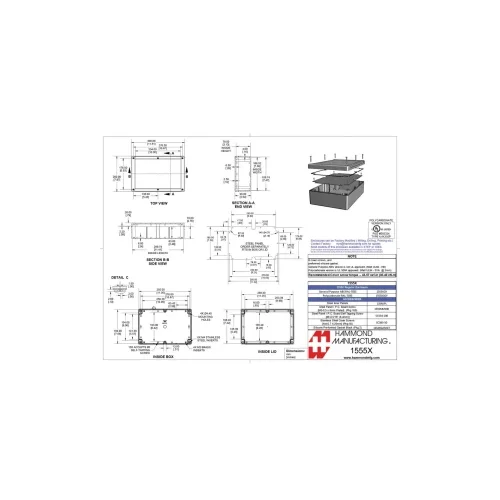 Hammond Electronics 1555 PC Univerzalno kućište Polikarbonat Siva 1 ST