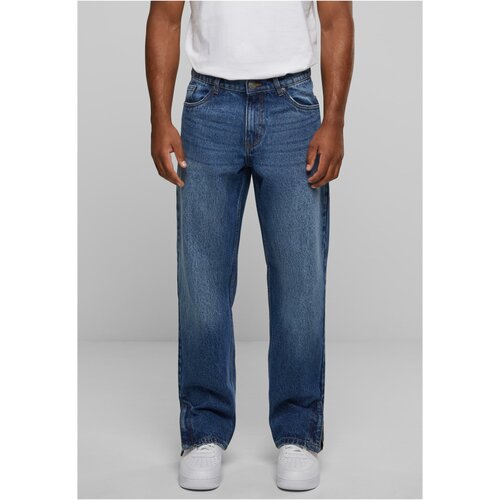 UC Men Men's Heavy Ounce Straight Fit Zipped Jeans - Blue Cene