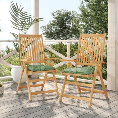  Blazina za stol 2 kosi vzorec z listi 40x40x7 cm blago Cene