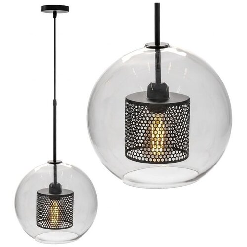Toolight staklena viseća svjetiljka crna loft APP557-1CP 20cm Cijene
