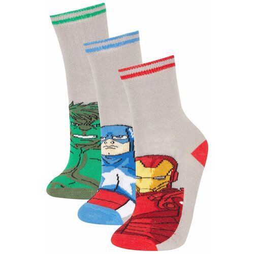 Defacto Boy Marvel Avengers 3 Piece Cotton Long Socks Slike