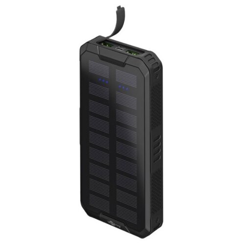 Goobay PowerBank 20.000 mAh USB-C Quick-Charge 3.0 sončne celice črna zunanja prenosna baterija Cene