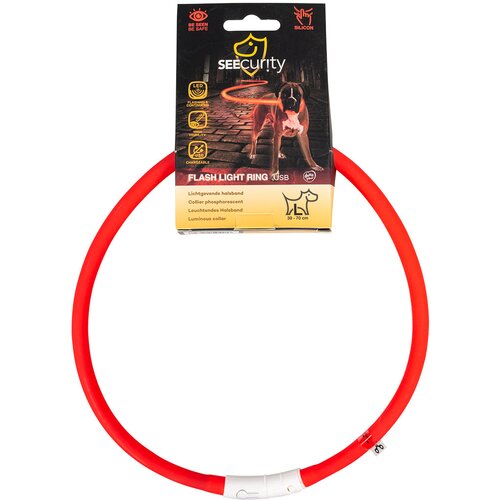 Duvo LED svetleća USB najlonska ogrlica crvena 70cm Cene