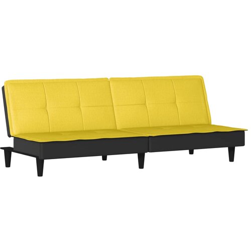 Maison Chic Raztegljiv kavč - Raztegljivi divan svetlo rumeno blago, (21728361) Cene
