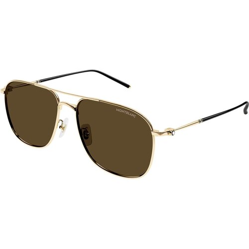 Mont Blanc MB0417SA 003 ONE SIZE (60) Zlata/Rjava Slike
