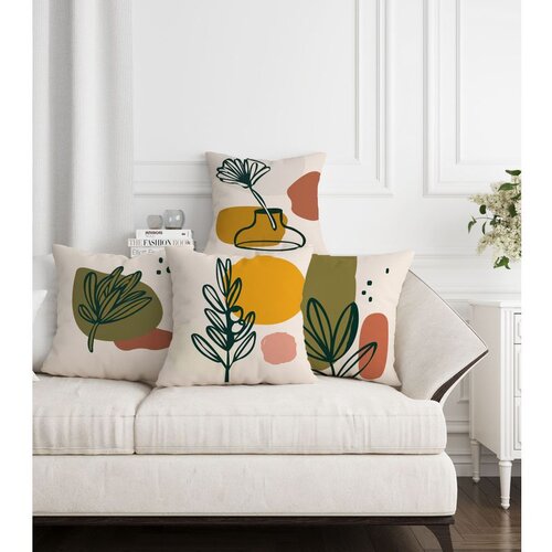 WALLXPERT ASR-plw4 - 11 multicolor cushion cover set (4 pieces) Slike