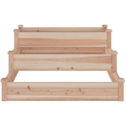 VidaXL Povi&amp;scaron;ena vrtna gredica 120 x 120 x 56 cm od masivne jelovine Slike