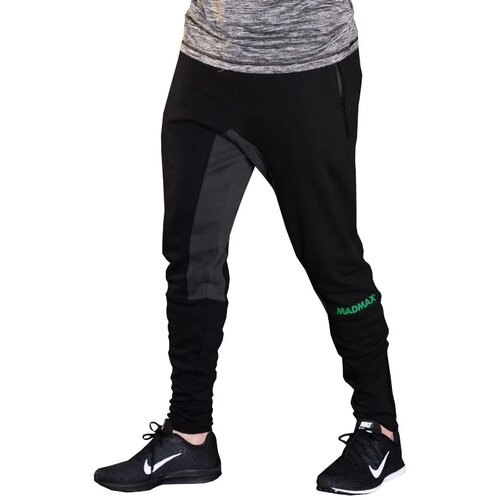 MADMAX Sweatpants with zipper MSW307 black S Slike