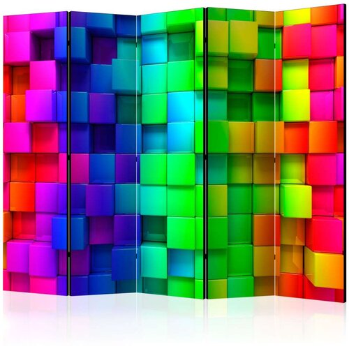  Paravan u 5 dijelova - Colourful Cubes II [Room Dividers] 225x172 Cijene
