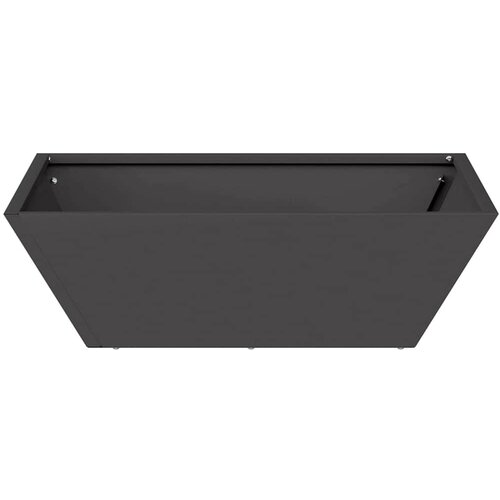  Vrtna saksija Crna 50 x 50 x 15 cm Čelična vrata Slike