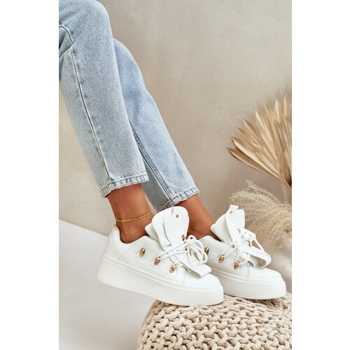 PM1 Women's Platform Sneakers White Dolistana Cene