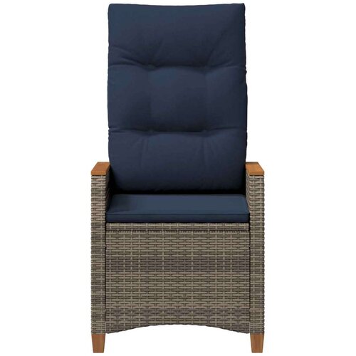  Ležaljka u vrtu Siva i tamnoplava 64 x 57 5 x 112 cm poliratan - siva i modra 1 Slike