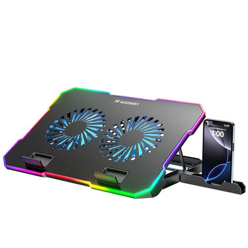 Wozinsky WDCX-A26 NitroCool RGB Gaming Laptop Cooling Pad crni Slike