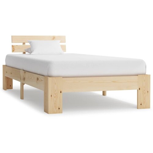 VidaXL Okvir za krevet od masivne borovine 100 x 200 cm Slike