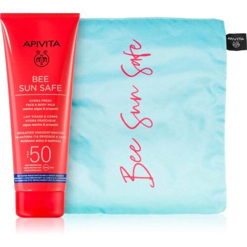 Apivita Bee Sun Safe Hydra Fresh SET mlijeko za sunčanje za lice i tijelo(SPF 50) poklon set Slike