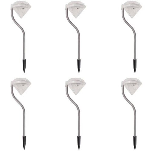 VidaXL Solarne LED Vrtne Svetilke 6 kosov 9x7,8x29,5 cm Slike