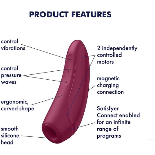Satisfyer vibrator curvy 1, crveni Slike
