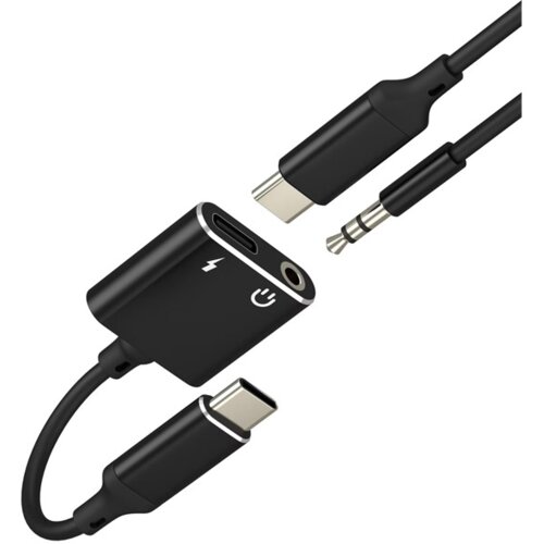 TelempireInternationalEnterpriseCompa Adapter Type-C na Type-C i 3,5mm (Audio) crni Cene
