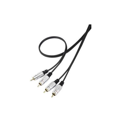 SpeaKa Professional Činč audio priključni kabel [2x činč utikač - 2x činč utikač] 1 m crna SuperSoft oplaštenje, pozlaćeni utični kontakti SpeaKa Pr Cijene