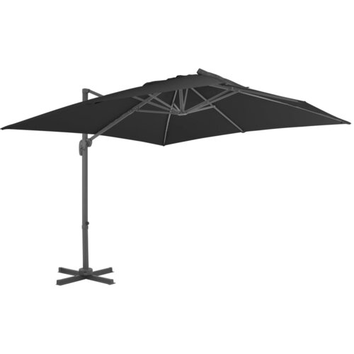 vidaXL Konzolni suncobran s aluminijskom &scaron;ipkom 300 x 300 cm antracit Cijene