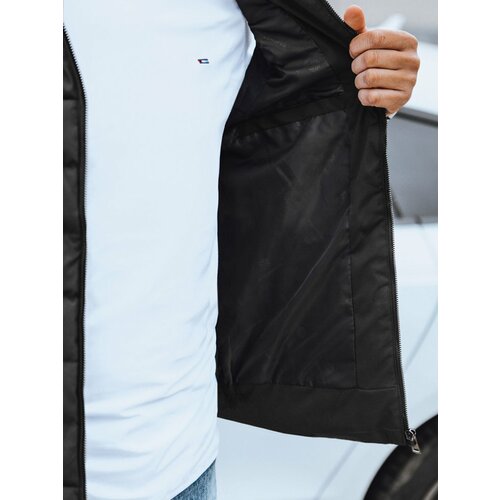 DStreet Men's Black Quilted Vest with Hood Slike