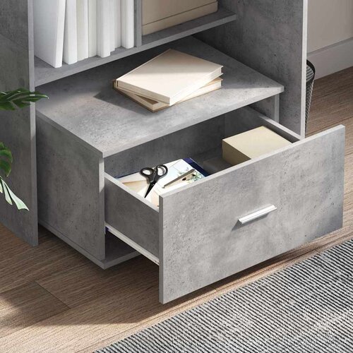  Stol Betonski sivi 131,5 x 50 x 106,5 cm Konstruirano drvo Slike
