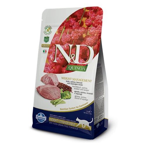 Farmina Quinoa Cat Adult Weight Management jagnje, brokoli in &scaron;parglji 1,5 kg Cene